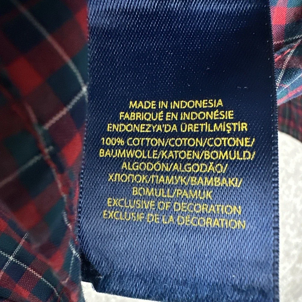Polo Ralph Lauren Boys‎ Shirt Long Sleeve Button Up Red Checked Size 5